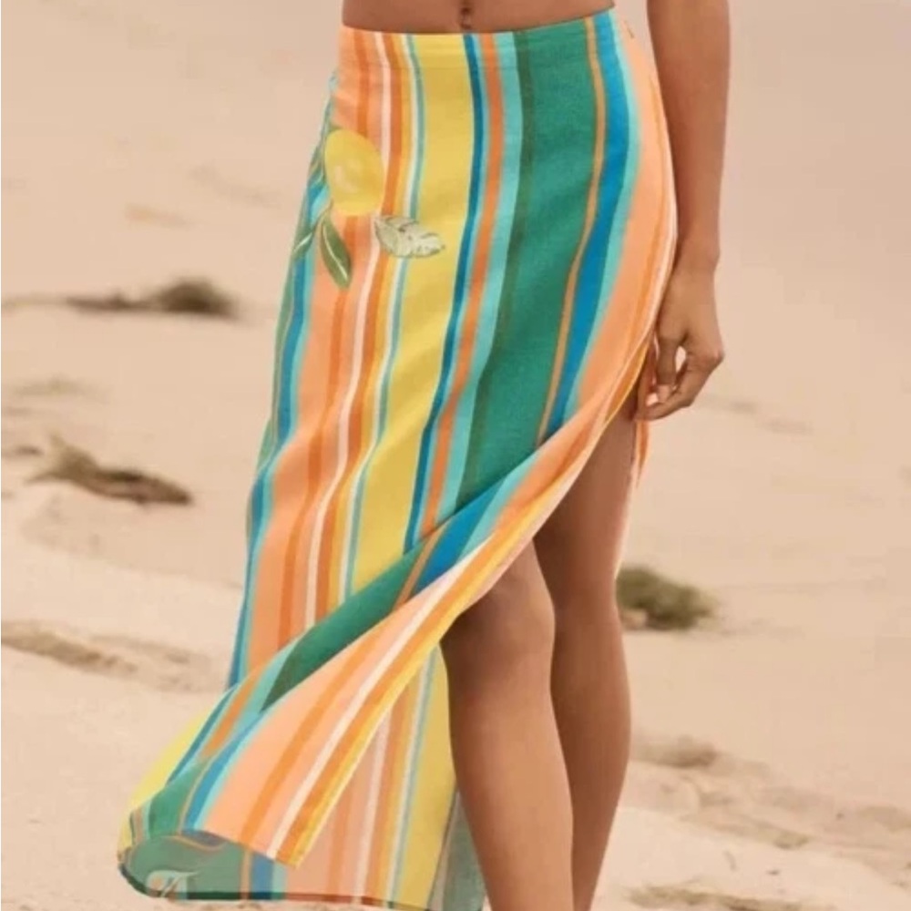 NEW Anthropologie Celandine Linen-Blend Maxi Skirt SIZE XS Summer Vacation Beach